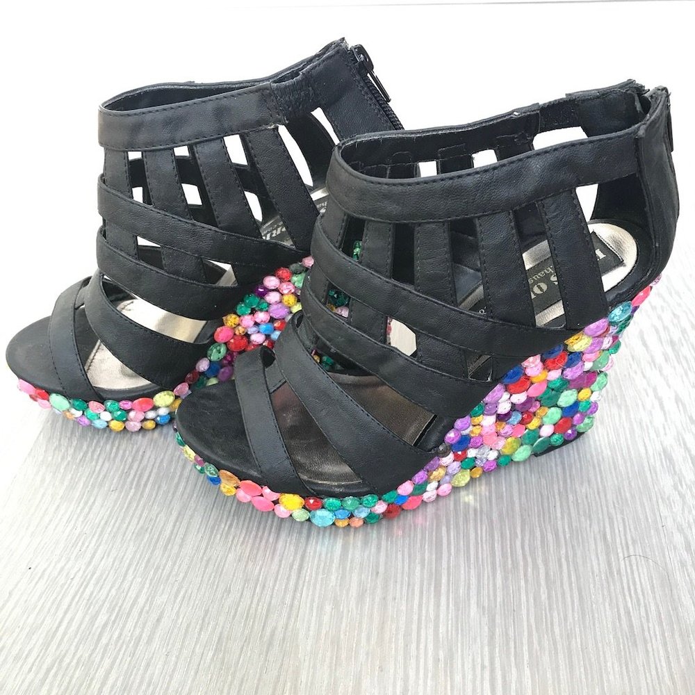 Haus of Price Cage Wedge in Multi Gem RARE - Picture 3 of 16